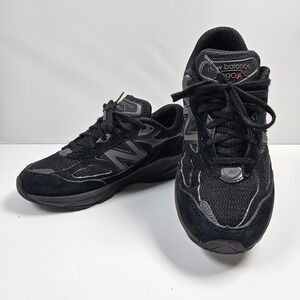 New Balance 990v6 Sneakers Black Youth Sz 1 Boys Low Top Running Shoes PC990BB6